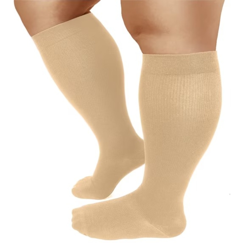 OLENNZ Compression Socks 2XL Wide Calf 20-30mmHg Knee High Plus Size Unisex